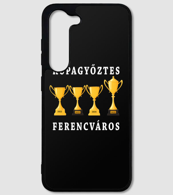 Kupagyőztes Ferencváros sötét minta fekete pólón