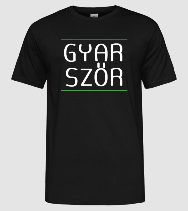 Gyar szőr fekete minta fekete pólón