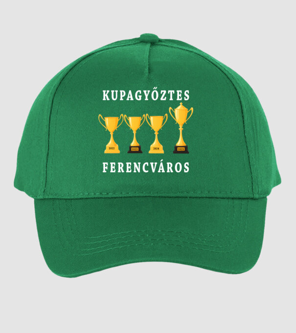 Kupagyőztes Ferencváros sötét minta zöld pólón