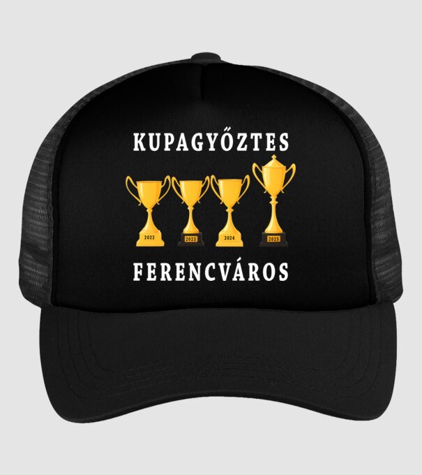 Kupagyőztes Ferencváros sötét minta fekete pólón