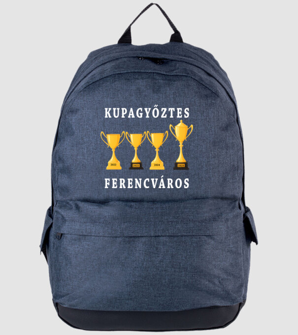 Kupagyőztes Ferencváros sötét minta farmerkék pólón
