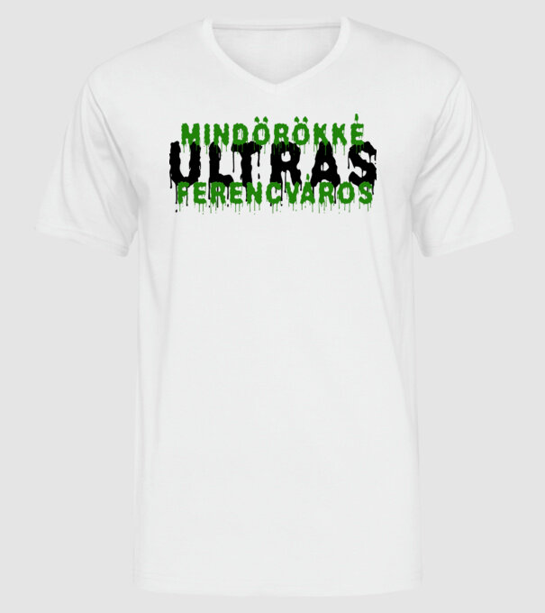 Mindörökké Ultras Ferencváros - világos minta fehér pólón