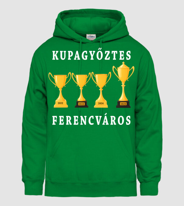Kupagyőztes Ferencváros sötét minta zöld pólón
