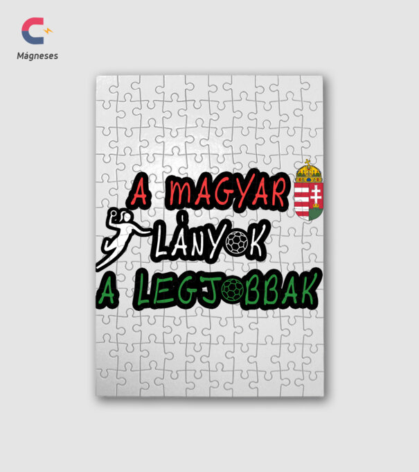A magyar lányok a legjobbak! Női kézilabda minta fehér pólón
