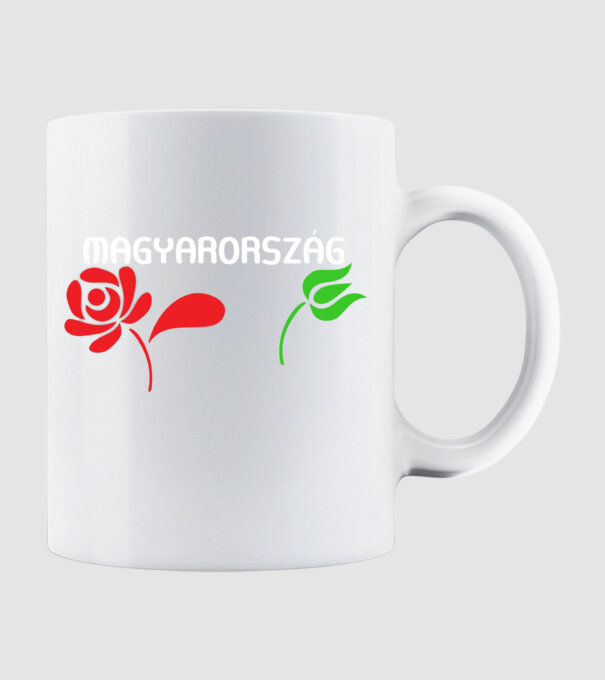 Népi Magyarország feliratú minta minta fehér pólón