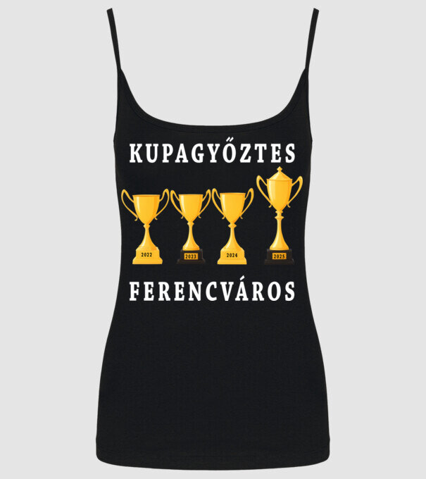 Kupagyőztes Ferencváros sötét minta fekete pólón