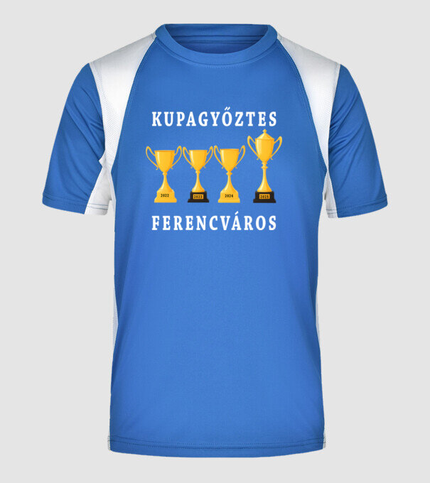 Kupagyőztes Ferencváros sötét minta királykék pólón