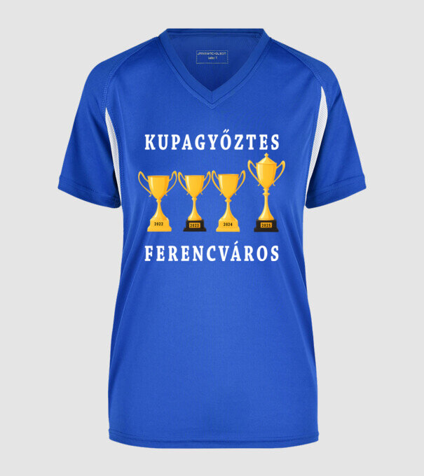 Kupagyőztes Ferencváros sötét minta királykék pólón