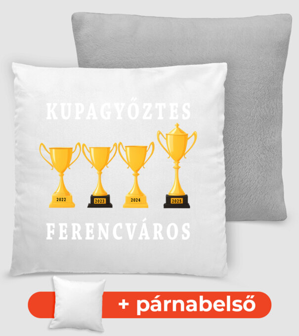 Kupagyőztes Ferencváros sötét minta sötétszürke pólón