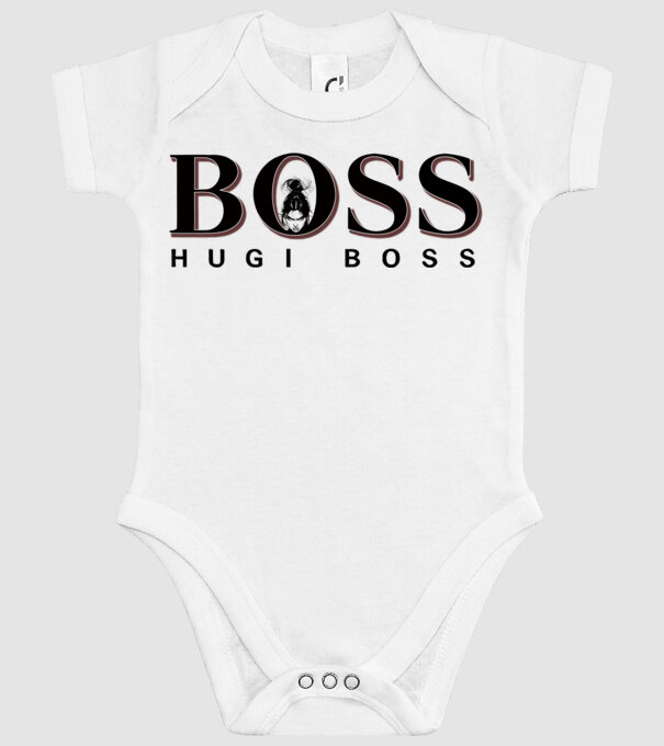HugiBoss minta fehér pólón