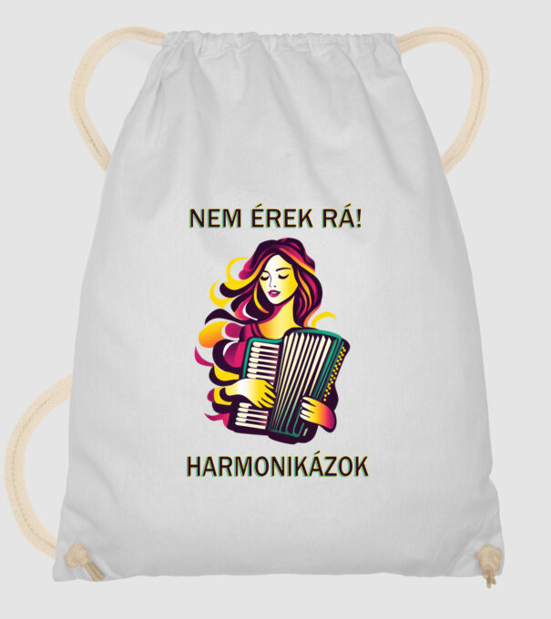 Nem érek rá, harmonikázok minta fehér pólón