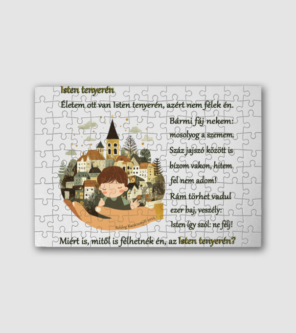 Isten tenyerén imádság minta fehér pólón