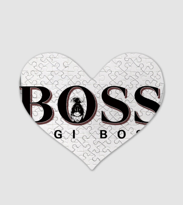 HugiBoss minta fehér pólón