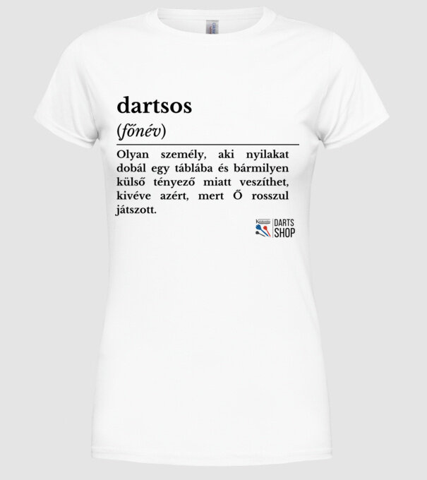 dartsos V1 minta fehér pólón