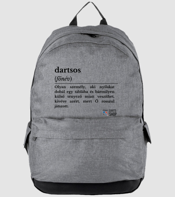 dartsos V1 minta szürke pólón