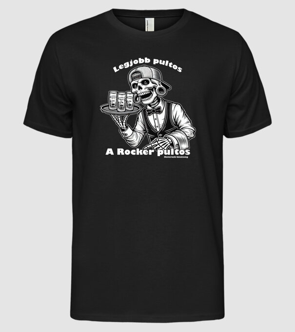 Rocker pultos (Férfi) minta fekete pólón