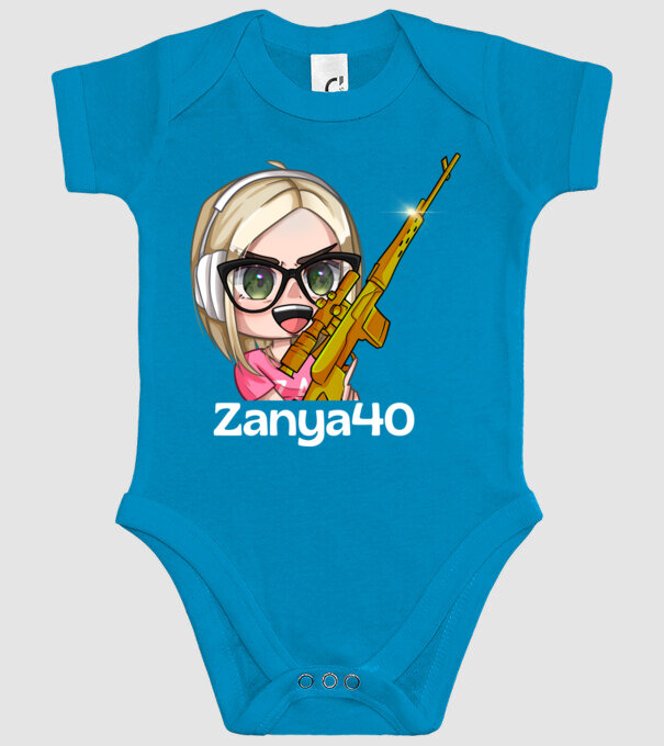 Zanya40 - Mesterlövész minta türkiz pólón