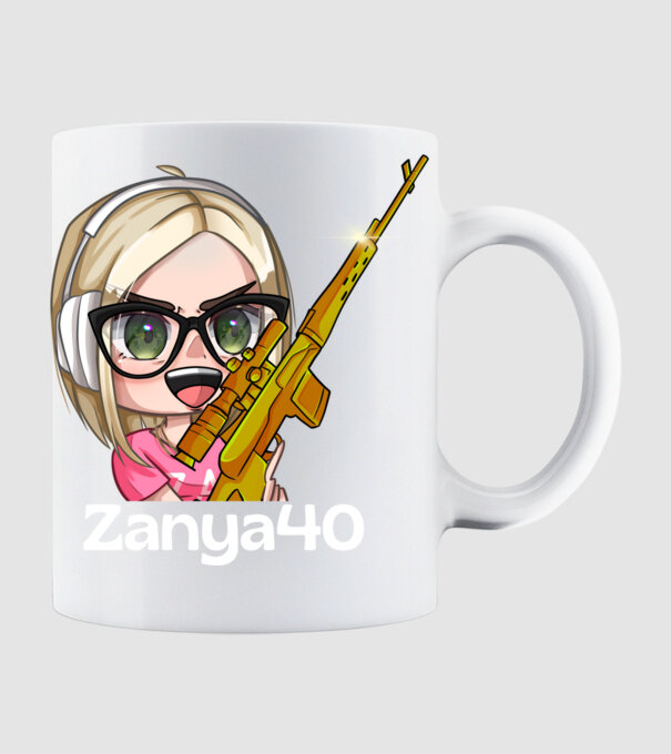Zanya40 - Mesterlövész minta fehér pólón