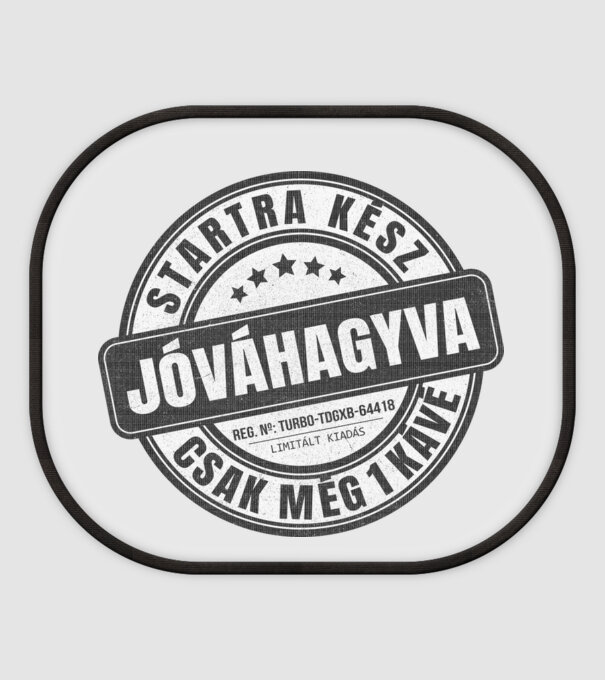 Jóváhagyva bélyegző - még egy kávé minta fehér pólón