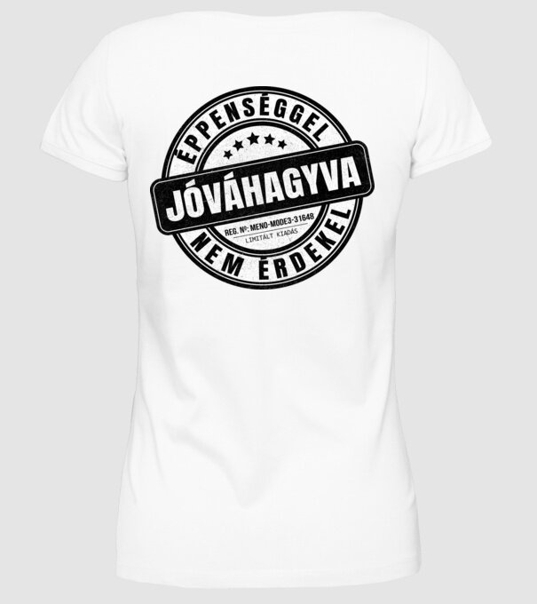 Jóváhagyva bélyegző - nem érdekel minta fehér pólón
