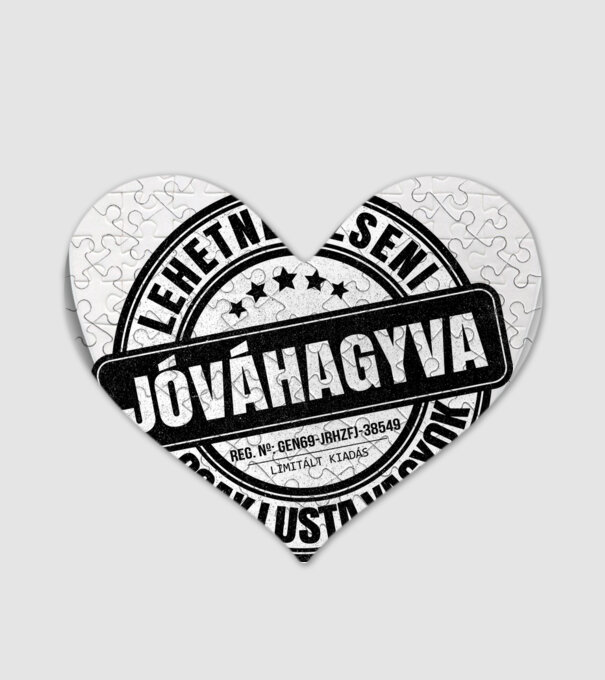 Jóváhagyva bélyegző - lehetnék zseni minta fehér pólón