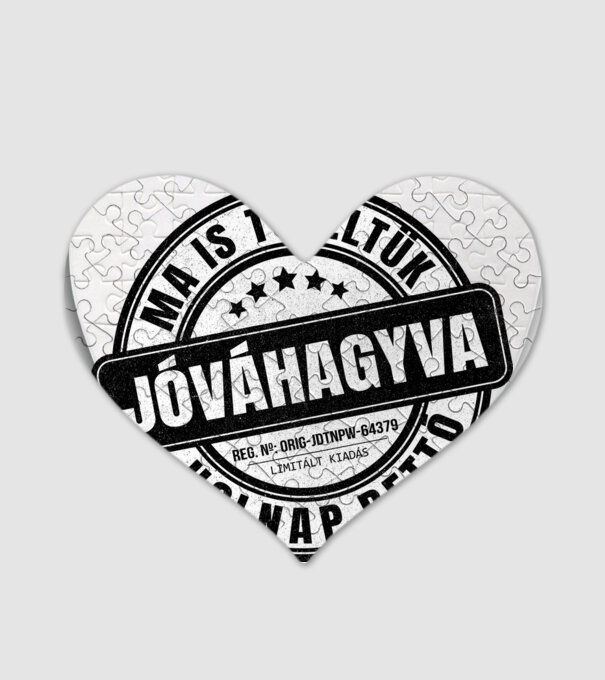 Jóváhagyva bélyegző - túléltük minta fehér pólón
