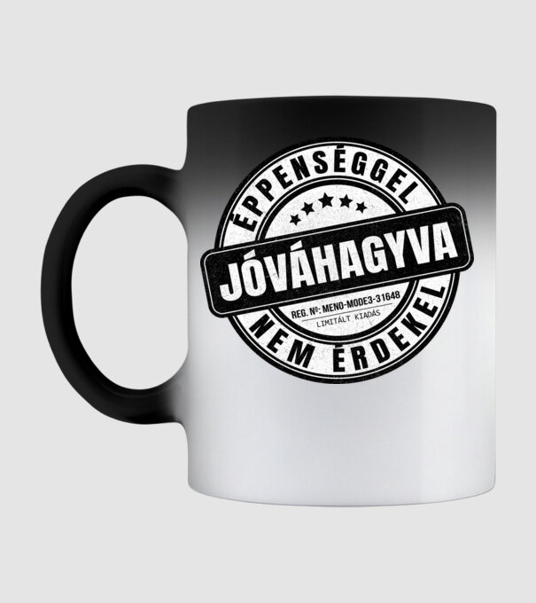 Jóváhagyva bélyegző - nem érdekel minta fekete pólón