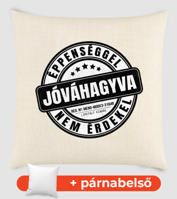 Jóváhagyva bélyegző - nem érdekel minta homokszín pólón