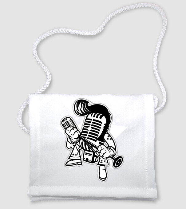 Music minta fehér pólón