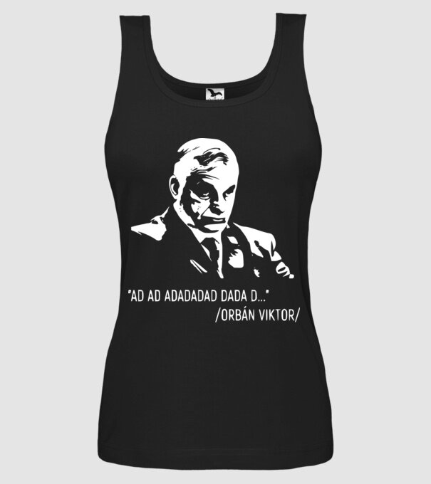 Orbán Viktor - Idézet minta fekete pólón