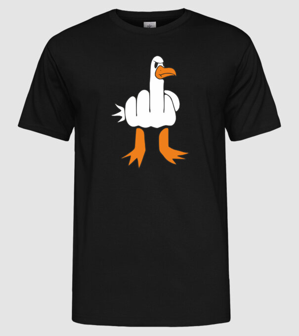 Duck minta fekete pólón