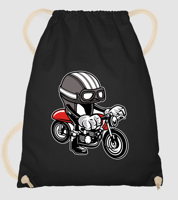 Moto minta fekete pólón
