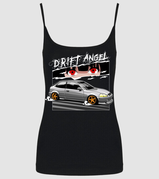 Drift Angel minta fekete pólón