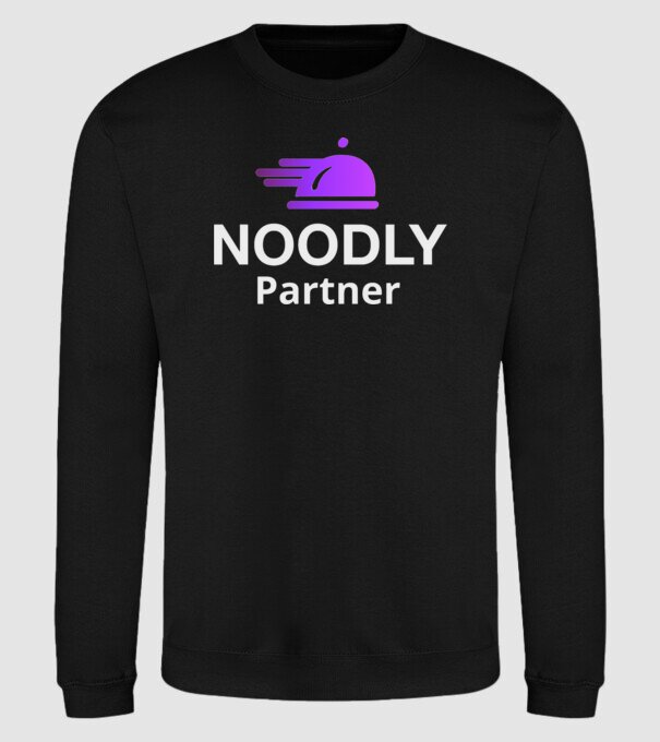 Noodly póló minta fekete pólón