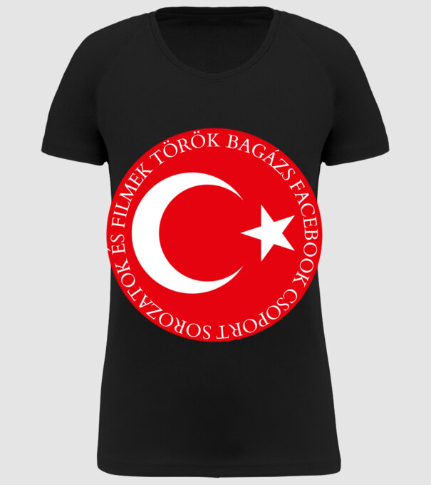 Török Bagázs minta fekete pólón