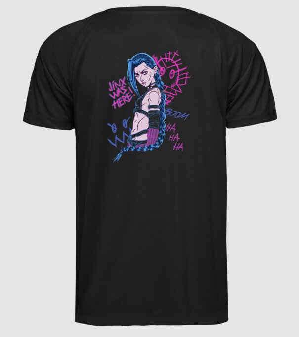 JinxByMe minta fekete pólón