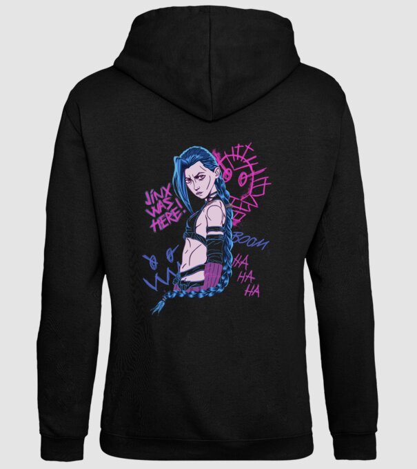 JinxByMe minta fekete pólón
