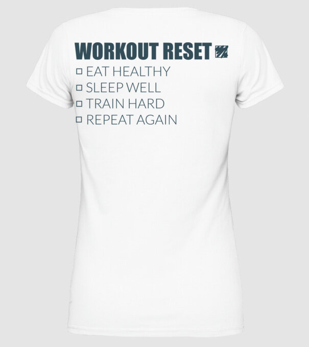 Workout reset 3 minta fehér pólón