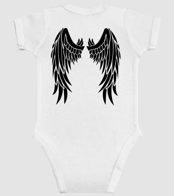 angel minta fehér pólón