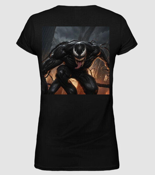 Venom minta fekete pólón