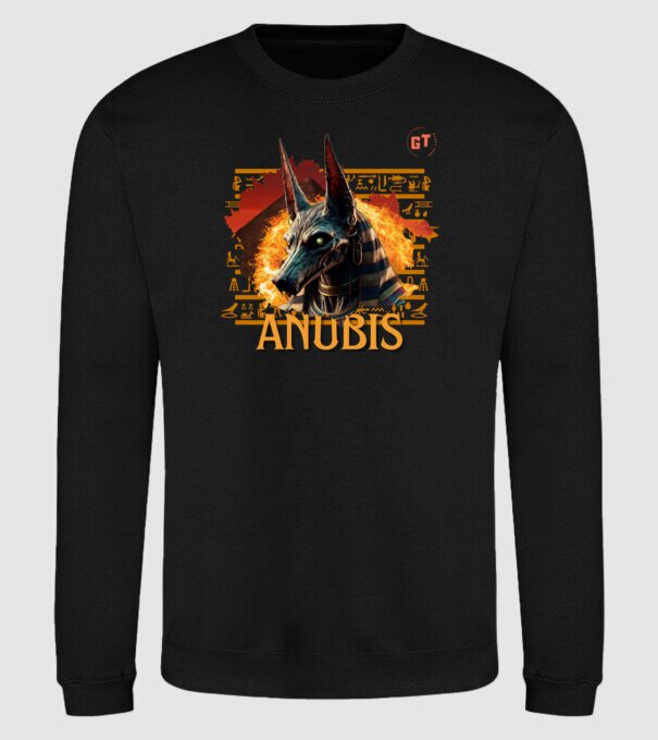 Anubis minta fekete pólón