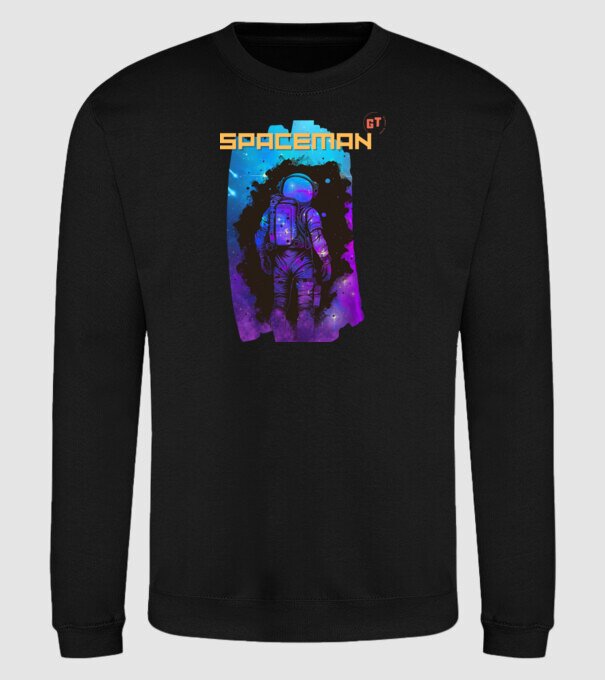 Spaceman Galaxy minta fekete pólón