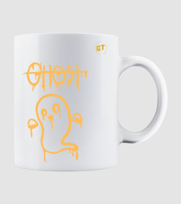 Ghost minta fehér pólón