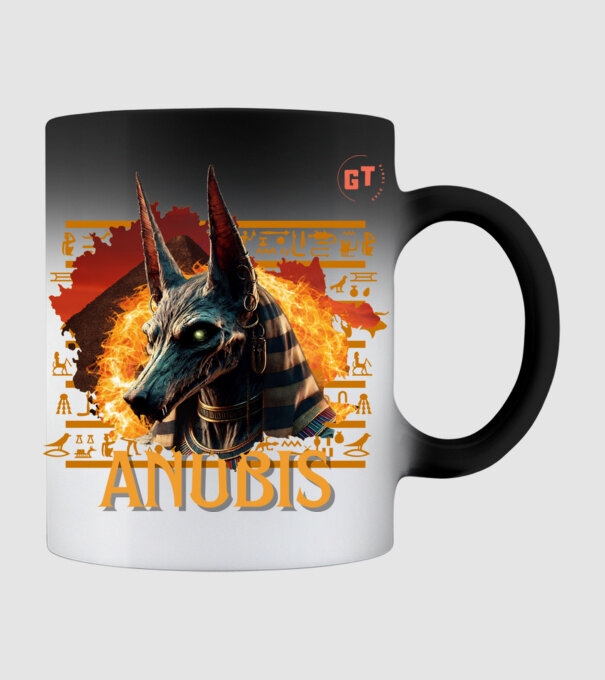 Anubis minta fekete pólón