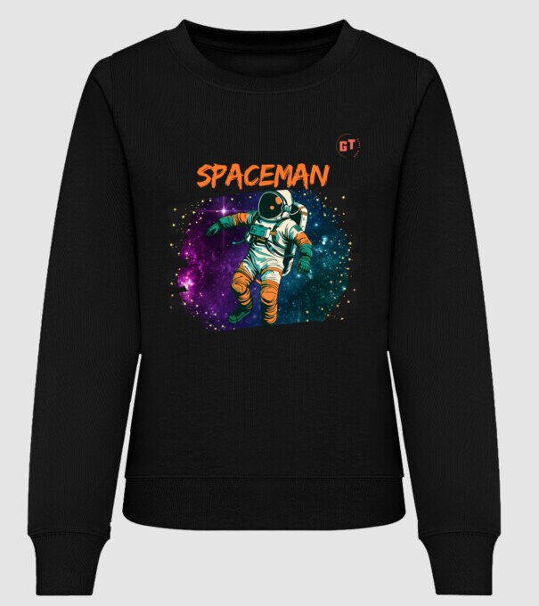 Spaceman minta fekete pólón