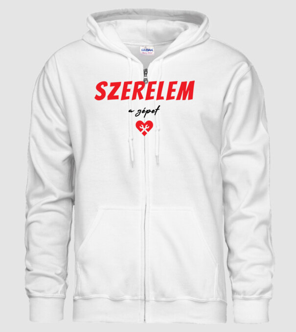 szerelem a gépet minta fehér pólón