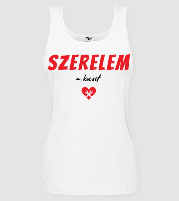 szerelem a kocsit minta fehér pólón
