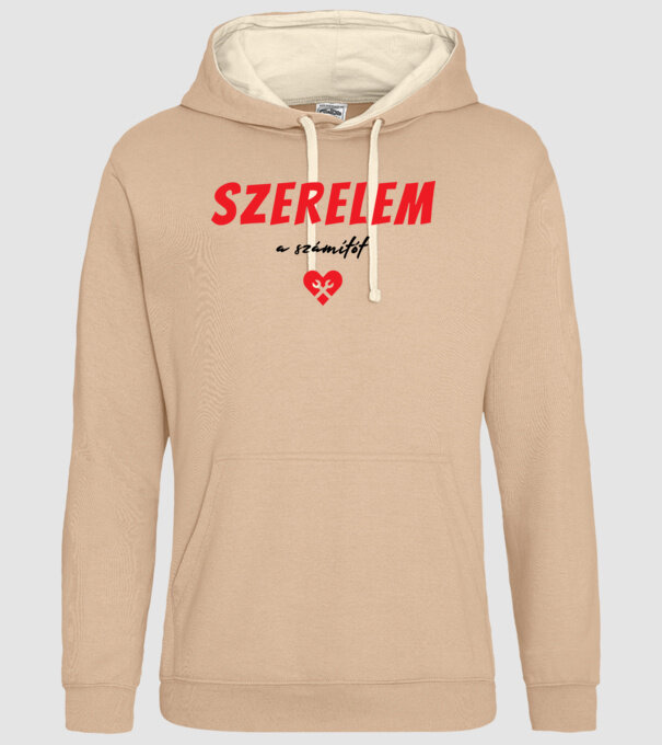 szerelem a számítót minta homokszín pólón