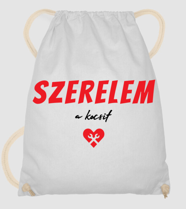 szerelem a kocsit minta fehér pólón