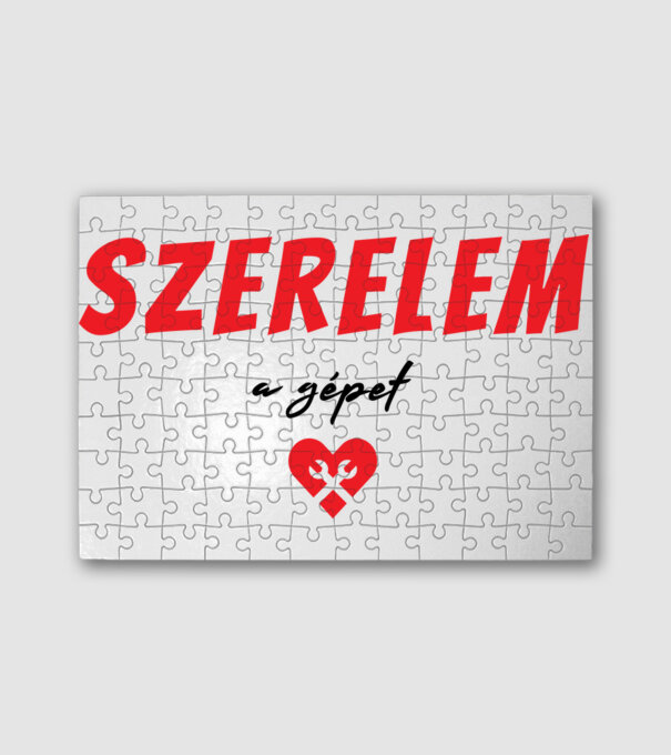 szerelem a gépet minta fehér pólón